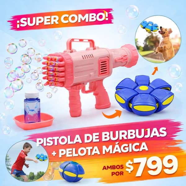 Burbujero pistola + Pelota magica